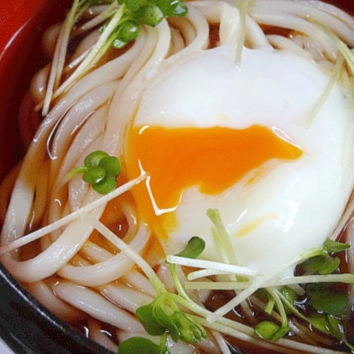 とろっとろ温泉たまご♪　「釜揚げうどん」